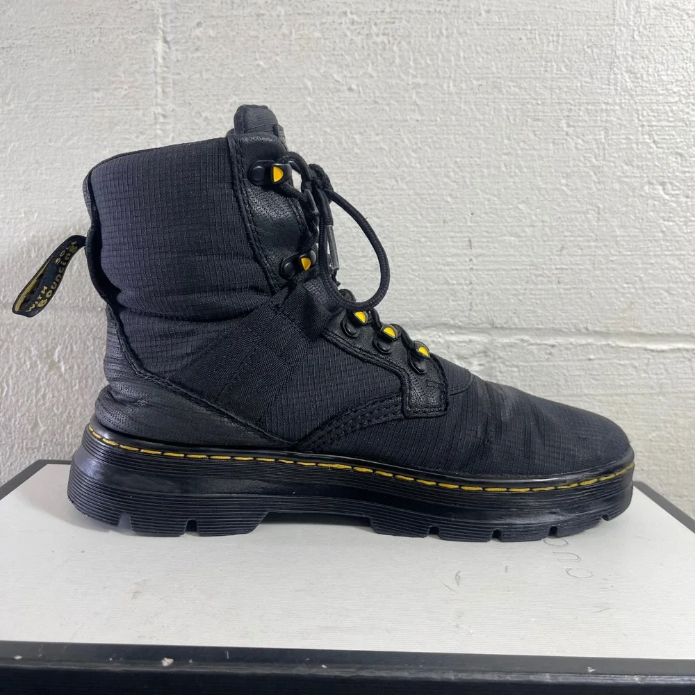 Dr. Martens Combs Tech‎ II Black Tactical Combat Boots Lace up Men's 8 US/7 UK